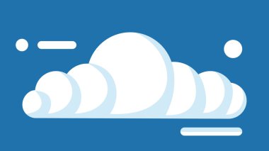 Bulut logosu. Arka planda bulut simgesi izole edildi. vektör illüstrasyonu