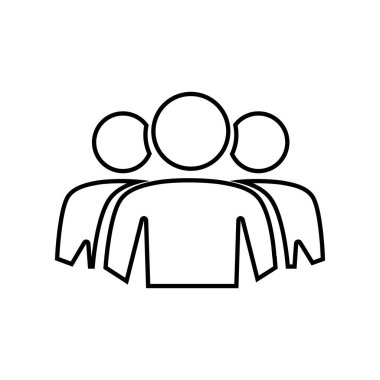 Kullanıcı grup simgesi. Yönetim İş Takımı konsepti. Müşteri simgesi vektörü