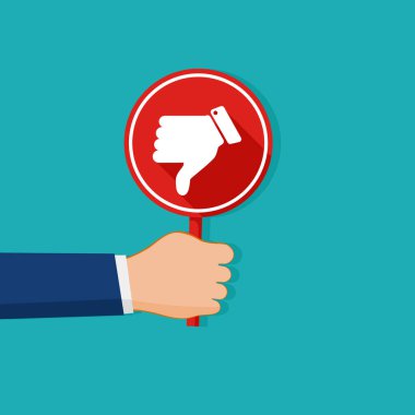 Etiketi hoşnutsuzluğa yükselt. Reyting verme fikri. vektör