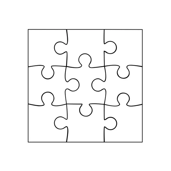 Yapboz parçaları. Bilmece oyunlarıyla ilgili bilmeceler. vektör illüstrasyonu