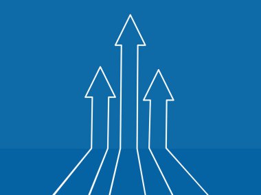 business Arrow başarı için hedef yön kavramı. Mali büyüme vizyonu. vektör illüstrasyonu