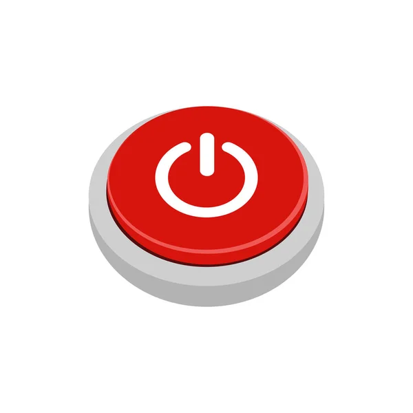 Power Button Power Concept Power Sign Vector — Vetor de Stock