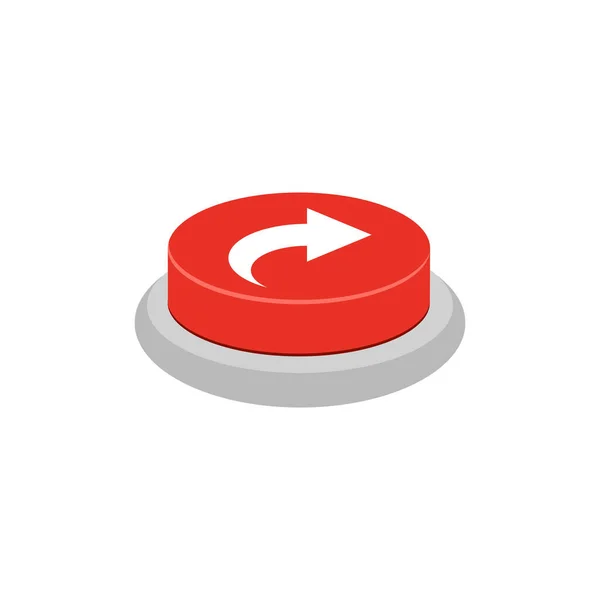 Red Share Button Isolated White Background Vector Illustration — Vetor de Stock