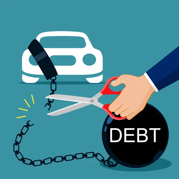 Zahlen Sie Ihre Autoschulden Ideen Aus Der Verschuldung Herauszukommen — Stockvektor
