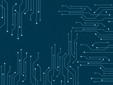 Elektronik devre kartı. Teknoloji arka plan devre kartı dokusu. vektör 