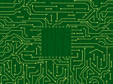 Elektronik devre kartı. Teknoloji arka plan devre kartı dokusu. vektör 
