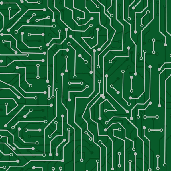 Elektronische Leiterplatte Technologie Hintergrund Leiterplattenstruktur Vektor — Stockvektor