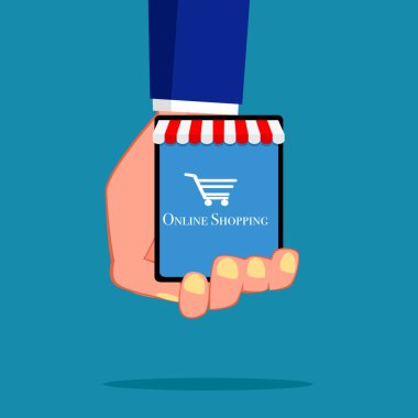 İş kurma fikri. çevrimiçi iş vektörü illüstrasyonu