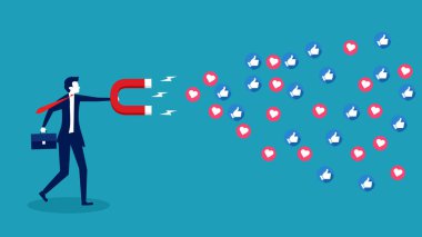 Dev bir mıknatısı olan bir iş adamı. Cazip. Dikkat çek ya da iyi niyet göster