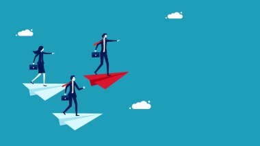 İş liderleri. İşini başarıya götürüyorsun. İş konsepti. vektör çizelgesi