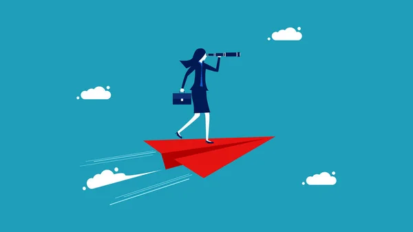 İş fırsatları arayan kadın iş adamları. İleri görüşlü. vektör illüstrasyonu