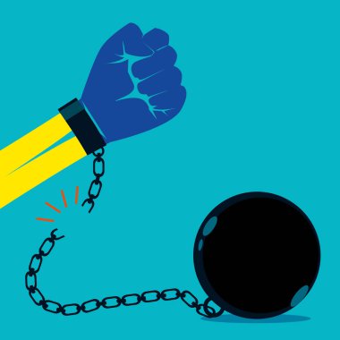 Ukrayna vatandaşlığı için elinizi kaldırın. Modern tasarımla Ukrayna 'nın bağımsızlık günü afişi