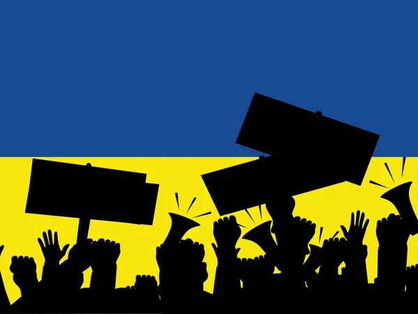 Raise Your Hand Ukrainian Nationality Ukraine Independence Day Banner Modern — стоковий вектор