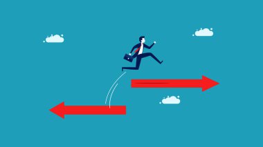 Businessmen change jobs. Find new business opportunities. change career. vector