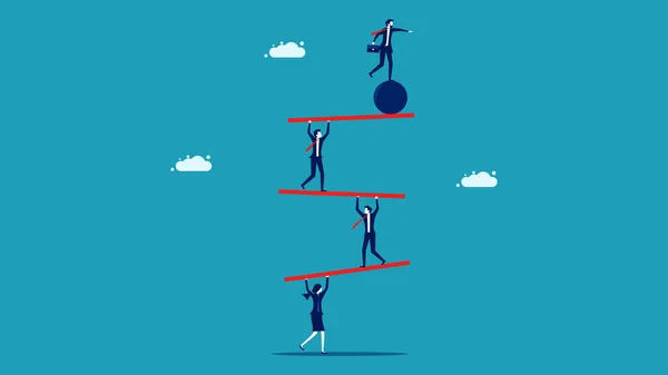 Balance Business Business Women Raise Risks Business Concept Illustration — Vettoriale Stock