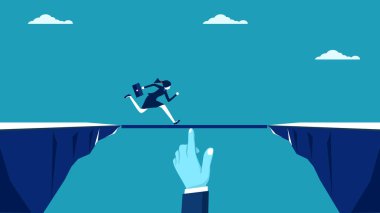 Risk kontrolü. İş konusunda yardım ya da danışmanlık. iş konsepti vektörü 