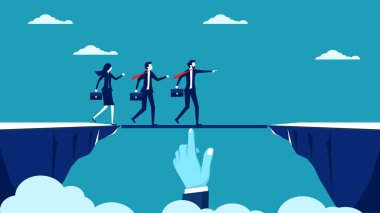 Risk kontrolü. İş konusunda yardım ya da danışmanlık. iş konsepti vektörü 