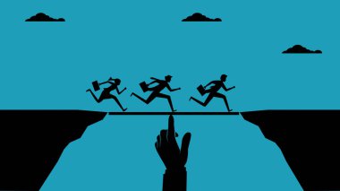  Risk kontrolü. İş yaparken yardım ya da danışmanlık. iş konsepti vektör illüstrasyonu