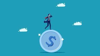 Para kararları. Yatırımcılar finansal planlar yapar. Para riskini al. iş konsepti vektörü 