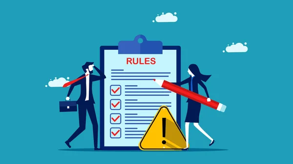 Rules Guidelines Legal Conditions Organization Write Draft Corporate Policy Vector — Vettoriale Stock