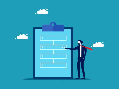 İş akışını ayır. İş adamları adım adım iş özeti sunar