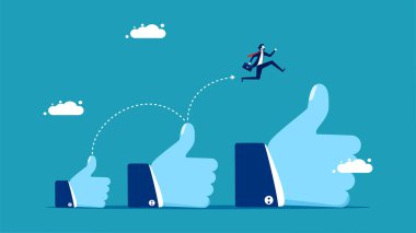 Büyüme gelişimi. İş geliştirme. İş adamlarının başarılarına şükredin.