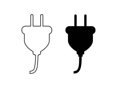 Power plug icon. isolated on a white background. vector illustration