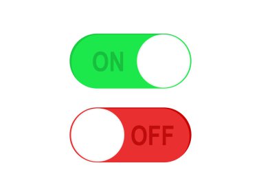 On off switch button. isolated on a white background. flat vector illustration