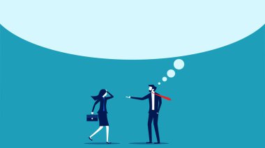 Think big and advice big. Extensive business consulting vector illustration