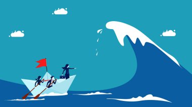 Fikirlere meydan okumak ya da risk almak. İş kadını kaptan büyük bir fırtına taşıyıcısından kurtulmak için yelken açıyor.