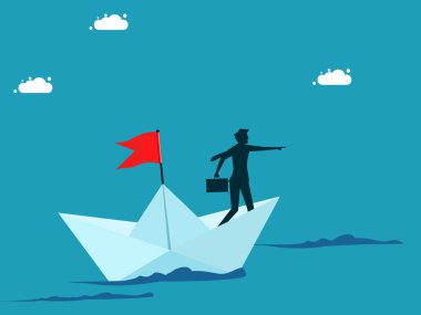 Zorlu fikirler. Deniz hayatta kalma gemisinin kaptanı.