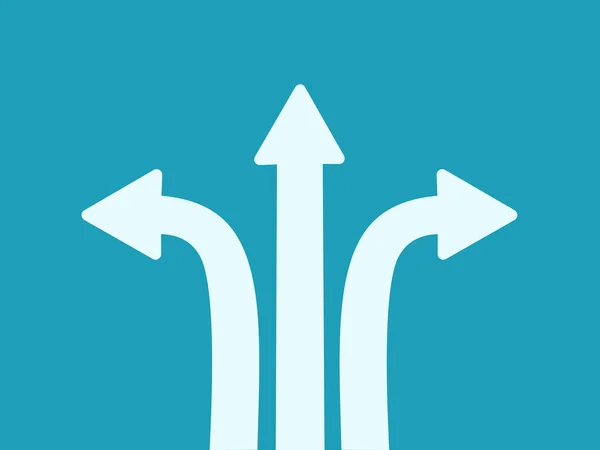 Crossroads Arrow Business Strategy Options Future Option Ideas Vector Illustration — Stock Vector