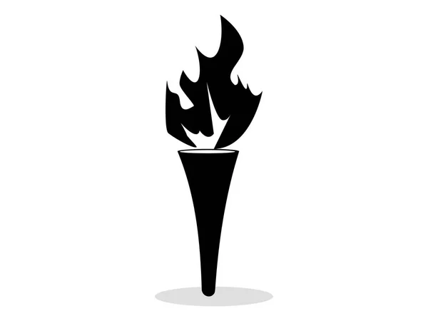 Значок Факела Факел Успеха Белом Фоне Векторной Иллюстрации Eps — стоковый вектор