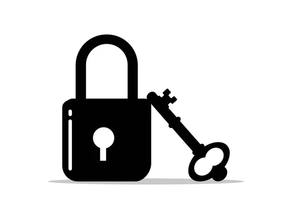 Ключ Головна Ікона Чорний Значок Блокування Клавіш Концепція Безпеки Векторні — стоковий вектор