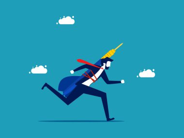 Hedefler için çabala. Dart atan bir işadamı. iş konsepti vektör illüstrasyonu