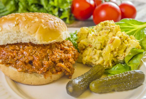 Sandwich de cerdo tirado — Foto de Stock