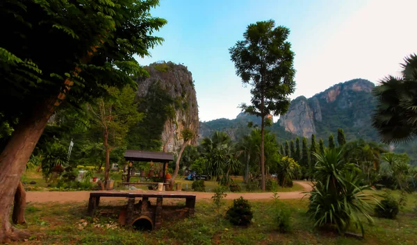 Exotic Paradise Rock Mountains Trees Nature Background Uthai Thani Thailand — Stock Photo, Image