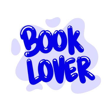 Kitap aşığı metin tipografisi tasarım grafik çizimi