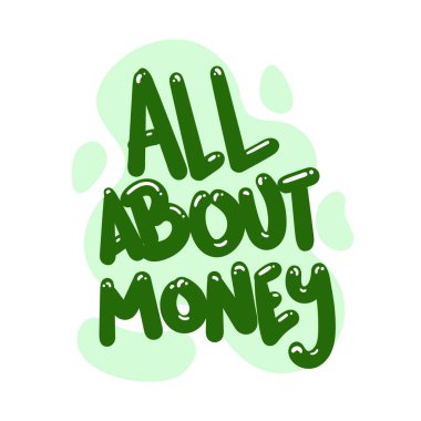 hepsi para hakkında metin tipografi tasarımı grafik çizimi illüstrasyonu