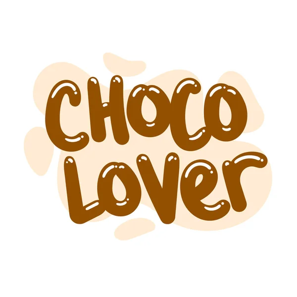 Choco Lover Quote Text Typography Design Graphic Vector Illustration — Stock Vector