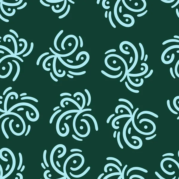 緑の抽象的なシームレスなパターン創造的なヴィンテージの背景ベクトル図 — ストックベクタ