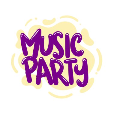 müzik partisi metin tipografi tasarımı grafik vektör çizimi