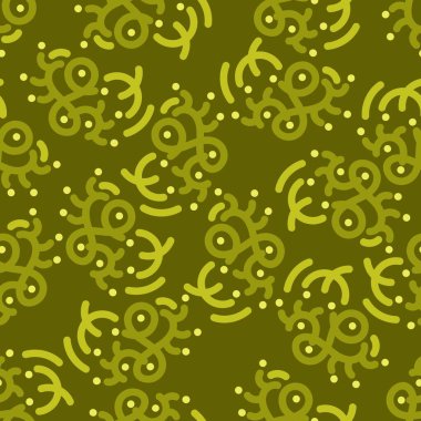 yeşil soyut ve pürüzsüz desenli yaratıcı vintage tasarım arka plan çizimi