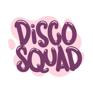 disko ekibi metin tipografi tasarımı grafik çizimi illüstrasyonundan alıntı yaptı