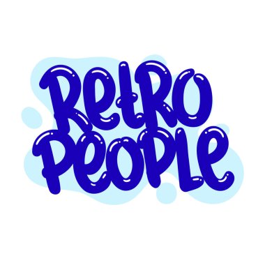 Retro insanlar metin tipografi tasarımı grafik çizim illüstrasyonundan alıntı yapıyorlar