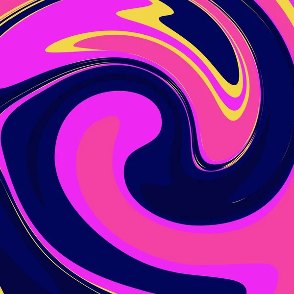 Rose Jaune Bleu Violet Couleur Psychédélique Fluide Art Abstrait Fond — Image vectorielle