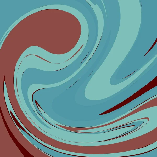 青赤サイケデリック流体芸術抽象的背景概念図ベクトル図 — ストックベクタ