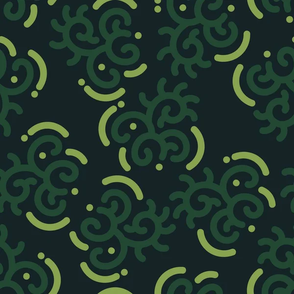 緑の抽象的なシームレスなパターン創造的なヴィンテージデザインの背景ベクトル図 — ストックベクタ
