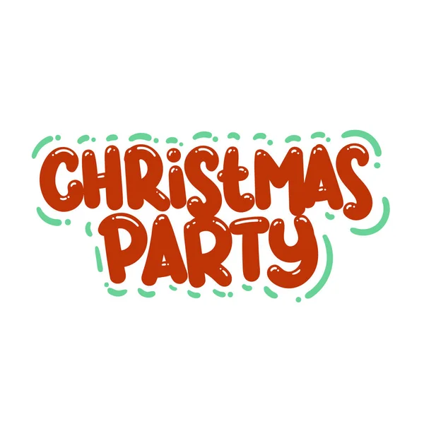 Christmas Party Quote Text Typography Design Graphic Vector Illustration — ストックベクタ