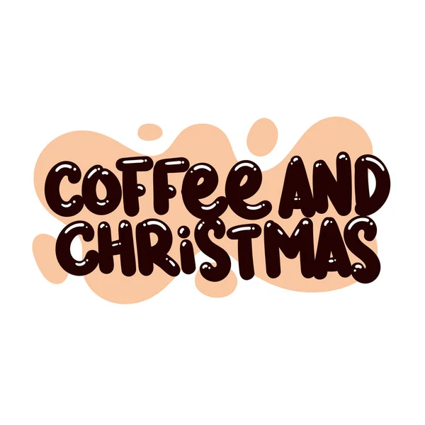 Coffee Christmas Quote Text Typography Design Graphic Vector Illustration — Stockvektor